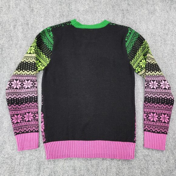 Rick and Morty Sweater Mens Medium Long Sleeve Crew Neck Adult Swim Christmas - Picture 3 of 12